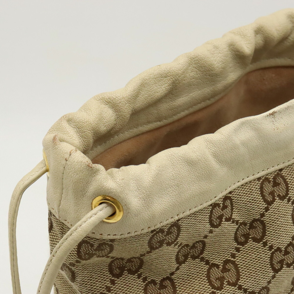 Gucci Bucket Horsebit GG Ivory Bag Leather - Picture 7 of 9